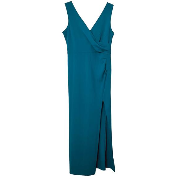WOOSEA FORMAL MAXI SLEEVELESS EMPIRE WAIST DRESS, WOMENS, XL, DARK TEAL, BODYCON - Picture 1 of 11
